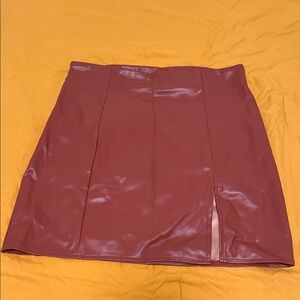 SHEIN Glossy Brown Mini Skirt